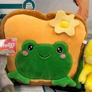Toast Frog with Butter tab Cute & Cuddly 6” NWT Very SOFT
